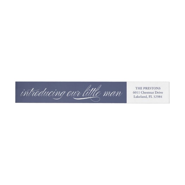 Our Little Man Birth Announcement Address Label (Individual)