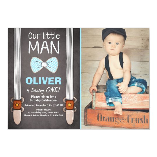 Little Man First Birthday Invitations 9