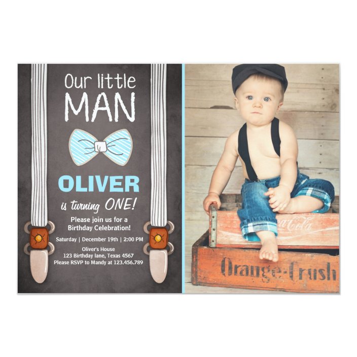 Our Little Man Birthday Invitation Boy Bow Tie Zazzle Birthday Invitation Boy Bow Tie
