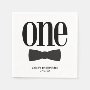 Our Little Man First 1st Birthday Bow tie Party Paper Napkins
