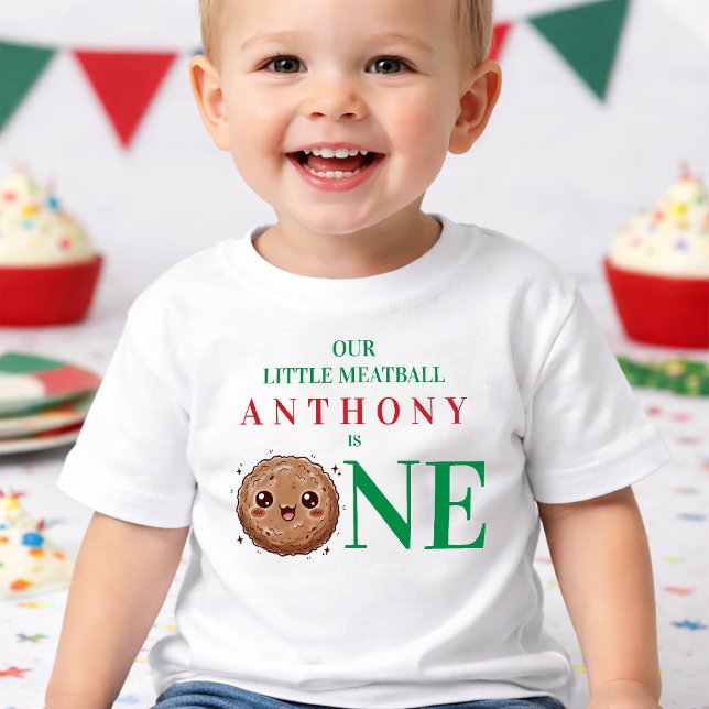 Our Little Meatball is One 1st Birthday  Toddler T-shirt (Our Little Meatball is Two 2nd Birthday Toddler T-shirt)