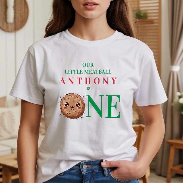 Our Little Meatball is One 1st Birthday  Tri-Blend Shirt (Our Little Meatball is One 1st Birthday Tri-Blend Shirt)