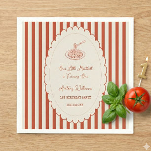 Our little meatball is turning one 1st Birthday  Napkins