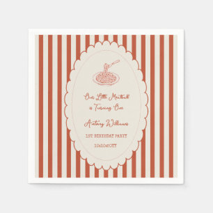 Our little meatball is turning one 1st Birthday  Napkins