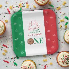 Our Little Meatball is Turning One Birthday Party  Paper Plates