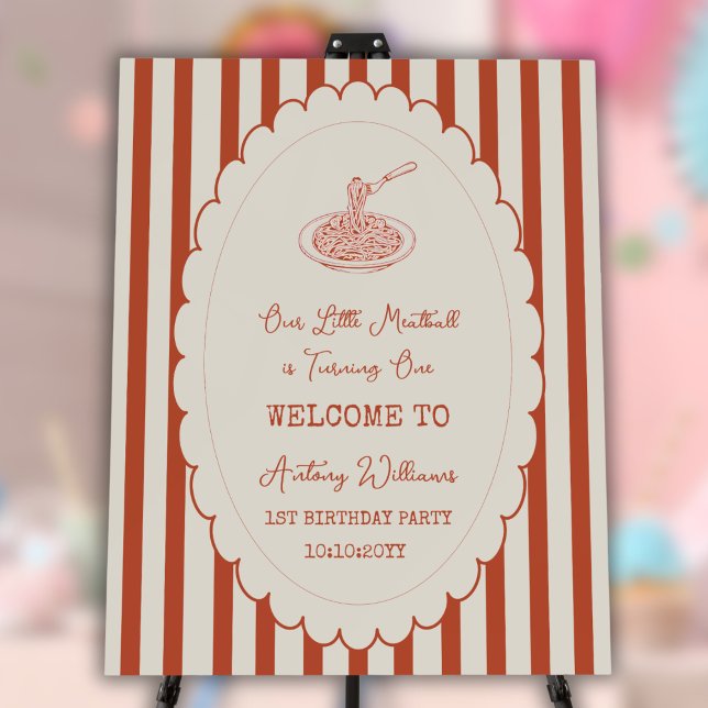 Our little meatball is turning one Welcome  Foam Board (Creator Uploaded)