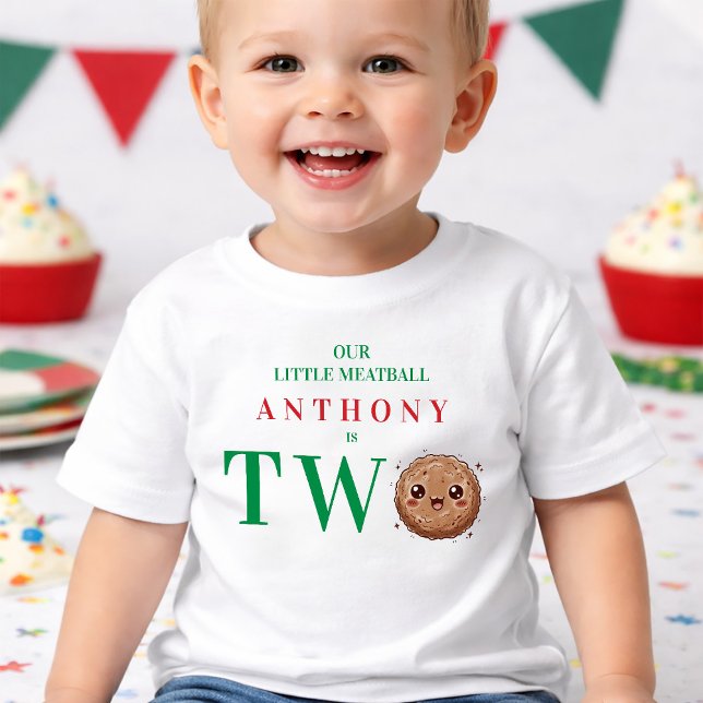Our Little Meatball is Two 2nd Birthday  Toddler T-shirt (Our Little Meatball is Two 2nd Birthday Toddler T-shirt)