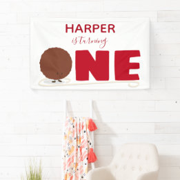 Our Little Meatball Turning One 1st Birthday Banner