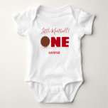 Our Little Meatball Turning One First Birthday Baby Bodysuit at Zazzle