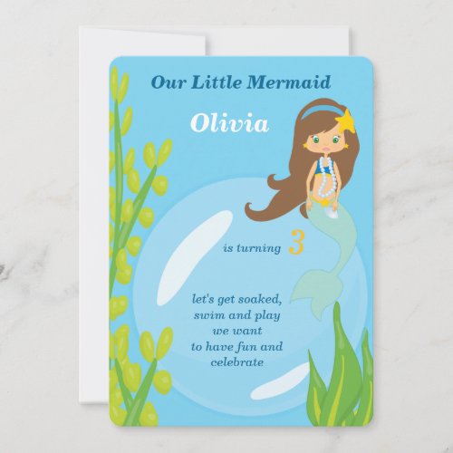 Our Little Mermaid Birthday Invitation