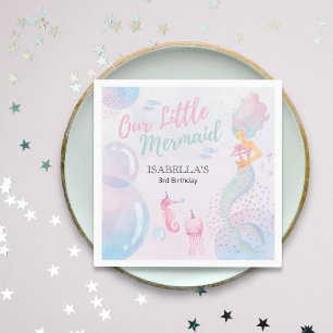 Our Little Mermaid Birthday Paper Napkin