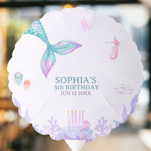 Our Little Mermaid Fun Birthday Party Balloon
