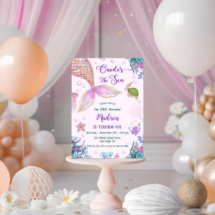Our Little Mermaid ONEder The Sea 1st Birthday Invitation