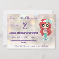 Our Little Mermaid Party Invitation - Customizable