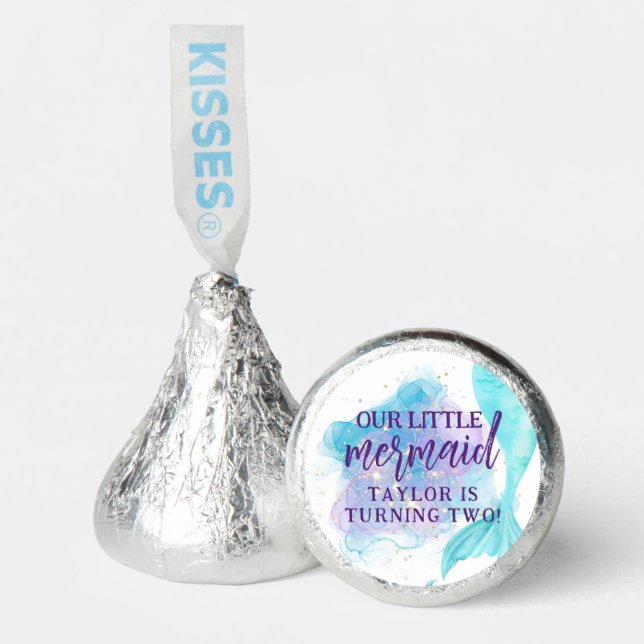 Our Little Mermaid Photo Birthday Party Hershey®'s Kisses® (Front)