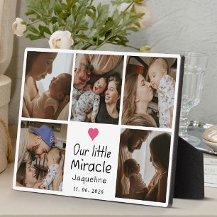 Our Little Miracle Baby Photo Collage New Parents  Plaque