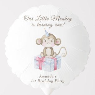Our Little Monkey First Birthday Balloon