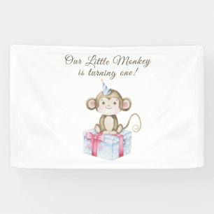 Our Little Monkey First Birthday Banner