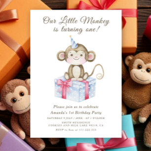 Our Little Monkey First Birthday Invitation