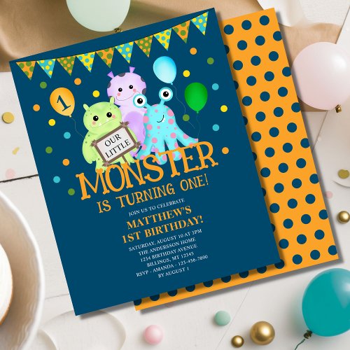 Our Little Monster 1st Birthday Budget Invitation
