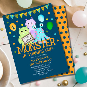 Our Little Monster 1st Birthday Invitation