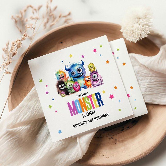 Our Little Monster 1st Birthday Party Napkins (Creator Uploaded)