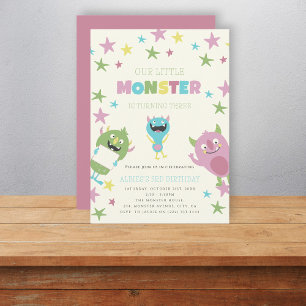 Our little monster birthday Invitation
