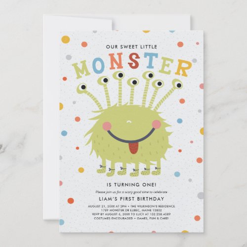 Our Little Monster Birthday Invitation