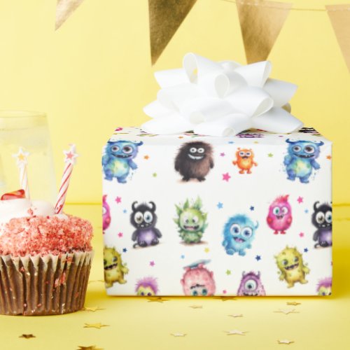 Our Little Monster Birthday Party Wrapping Paper