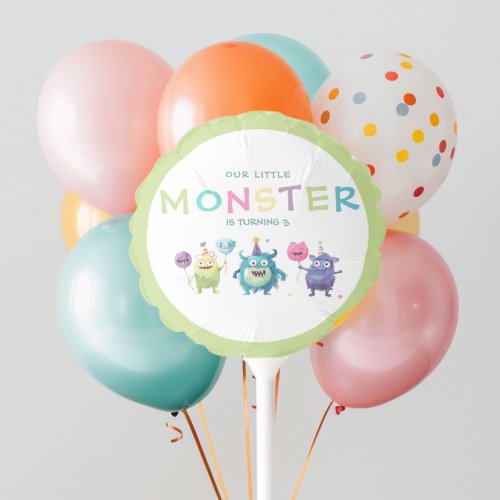 Our Little Monster  Colorful Three Monsters Balloon