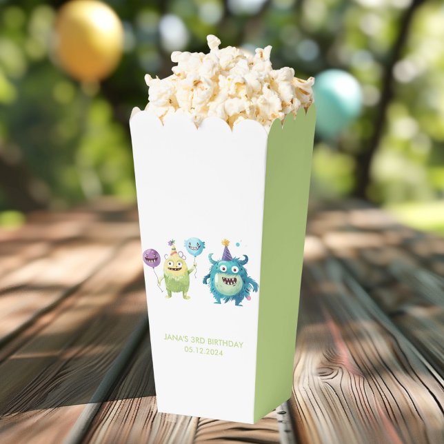 Our Little Monster | Colorful Three Monsters Favor Boxes (Creator Uploaded)