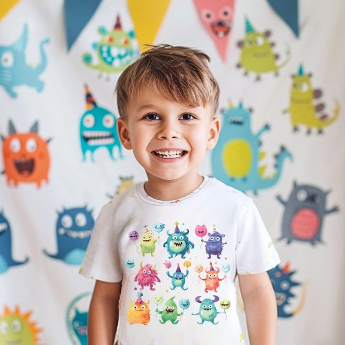 Our Little Monster  Colorful Three Monsters Toddler T_shirt