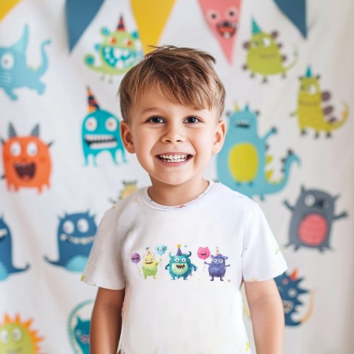 Our Little Monster  Colorful Three Monsters Toddler T_shirt