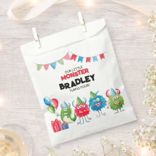 Our Little Monster   Photo Birthday Party Favor Bag