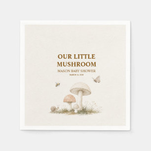 Our Little Mushroom Baby Shower Paper Napkins