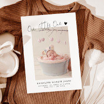 Our Little One Modern Birth Announcement