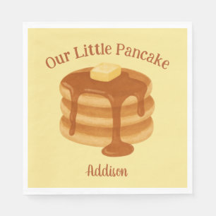 Our Little Pancake Breakfast Brunch Theme Custom Napkins