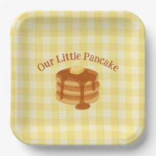 Our Little Pancake Brunch Theme Baby Shower Paper Plates