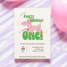 Our Little Party Balloon Animal 1st Birthday