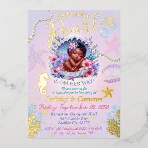 Our little Pearl Baby Girl Seashell Baby Shower