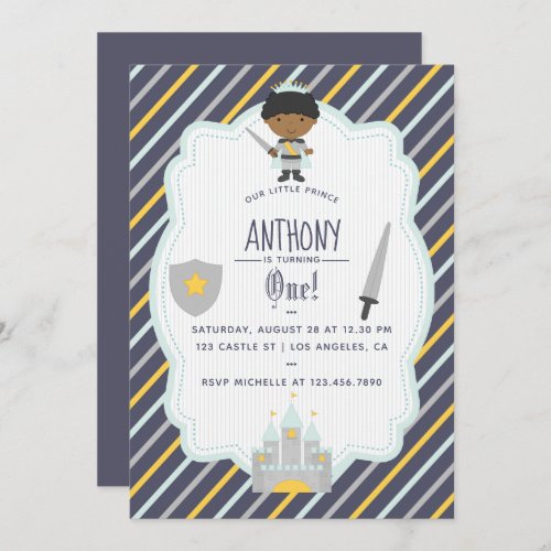 Our Little Prince Birthday Party Invitation