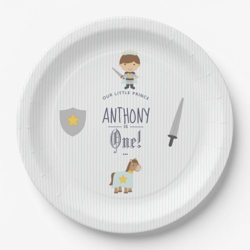 Our Little Prince Birthday Party Paper Plates