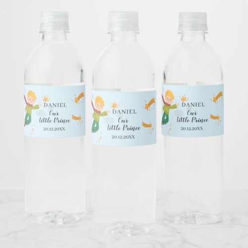  Our Little Prince Boy Water Water Bottle Label