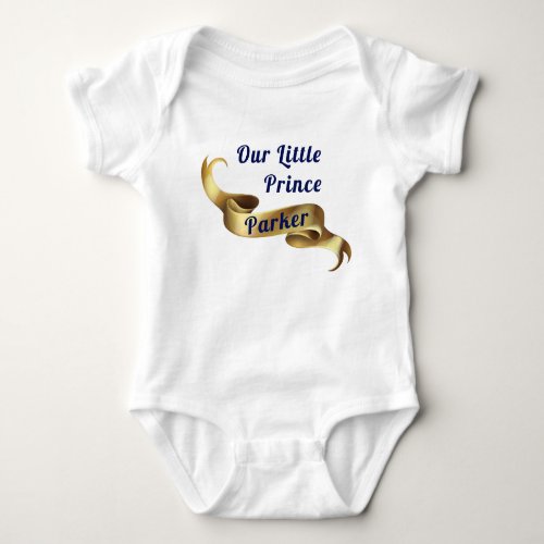 Our Little Prince Royal Personalized Baby Bodysuit