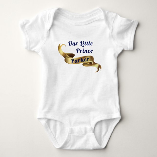 Our Little Prince Royal Personalized Baby Bodysuit (Front)