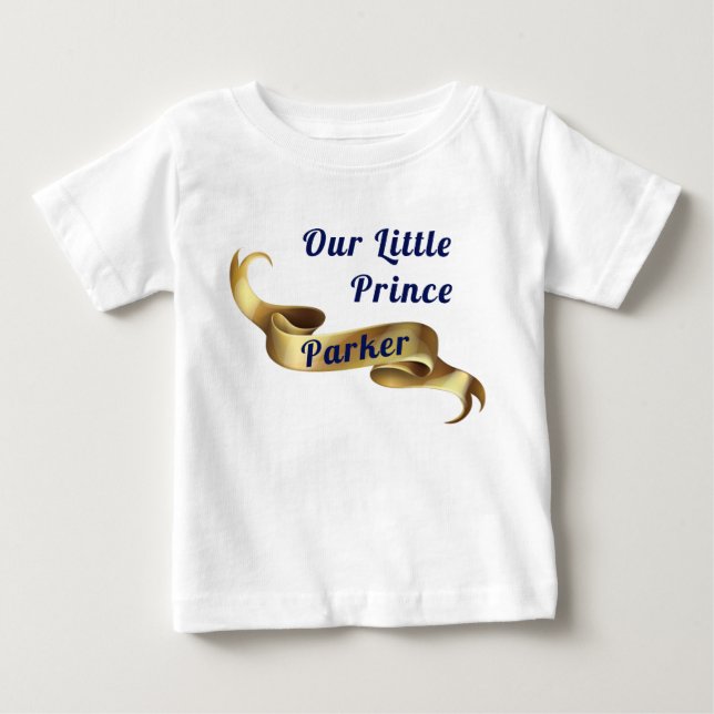 Our Little Prince Royal Personalized Baby T-Shirt (Front)