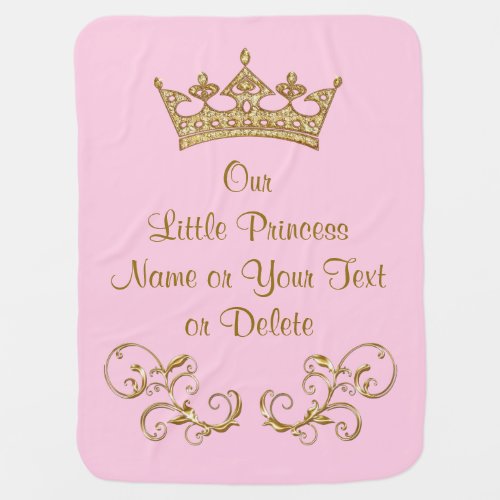 Our Little Princess Baby Blanket PERSONALIZED