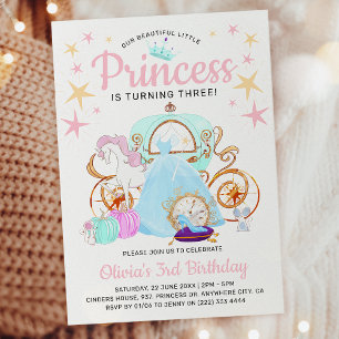 Our Little Princess Girls Birthday Party Invitation
