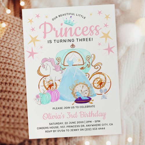 Our Little Princess Girls Birthday Party Invitation