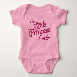 Our Little Princess named girls ringer t-shirt Baby Bodysuit